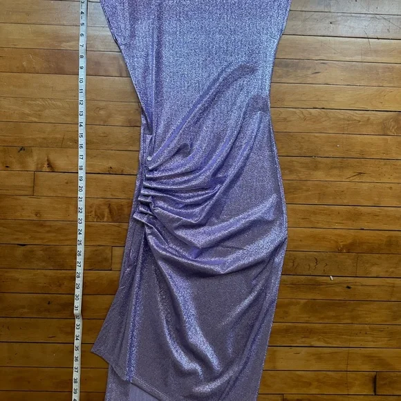 Paco Rabbane Purple Glitter Dress - Picture 5 of 6